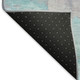 5' X 8' Salmon Silver And Teal Abstract Washable Area Rug With UV Protection