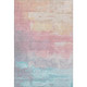 10' X 14' Salmon Silver And Teal Abstract Washable Area Rug With UV Protection