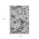 9' X 12' Gray Silver And Charcoal Floral Washable Area Rug With UV Protection
