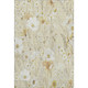 8' Wheat And Ivory Floral Washable Area Rug With UV Protection