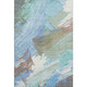 3' X 5' Sky Blue Ivory And Charcoal Abstract Washable Area Rug With UV Protection