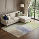 10' X 14' Artichoke Green Lavender And Ivory Abstract Washable Area Rug With UV Protection