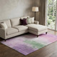9' X 12' Lilac Green And Pink Abstract Washable Area Rug With UV Protection