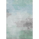 5' X 8' Pale Aqua Gray And Silver Abstract Washable Area Rug With UV Protection