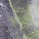 5' X 8' Purple Green And Ivory Abstract Washable Area Rug With UV Protection