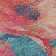 9' X 12' Salmon And Teal Floral Washable Area Rug With UV Protection