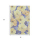 3' X 5' Wheat And Lavender Floral Washable Area Rug With UV Protection