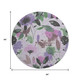 8' X 8' Lavender Green And Mauve Floral Washable Round Rug With UV Protection