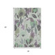 3' X 5' Sage Lavender And Gray Floral Washable Area Rug With UV Protection
