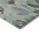 8' Sage Lavender And Gray Floral Washable Area Rug With UV Protection