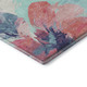 3' X 5' Pink Blue And Ivory Floral Washable Area Rug With UV Protection