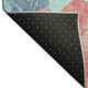 8' Pink Blue And Ivory Floral Washable Area Rug With UV Protection
