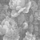 3' X 5' Gray Silver And Charcoal Floral Washable Area Rug With UV Protection