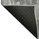 8' Gray Silver And Charcoal Floral Washable Area Rug With UV Protection