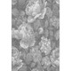 10' X 14' Gray Silver And Charcoal Floral Washable Area Rug With UV Protection