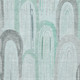 8' Pale Aqua Gray And Silver Geometric Washable Area Rug With UV Protection