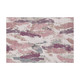 3' X 5' Blush Purple And Ivory Abstract Washable Area Rug With UV Protection