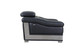 49" Black And Silver Genuine Leather Arm Chair