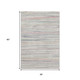 3' X 5' Beige Pink And Purple Striped Washable Area Rug With UV Protection
