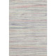 5' X 8' Beige Pink And Purple Striped Washable Area Rug With UV Protection