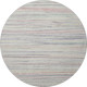 8' X 8' Beige Pink And Purple Striped Washable Round Rug With UV Protection