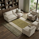 8' X 10' Coffee Ivory And Gray Striped Washable Area Rug With UV Protection