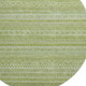 8' Artichoke Green And Sage Striped Washable Round Rug With UV Protection