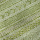 10' X 14' Artichoke Green And Sage Striped Washable Area Rug With UV Protection