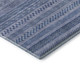 3' X 5' Denim Blue And Gray Striped Washable Area Rug With UV Protection