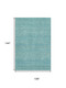 9' X 12' Aqua And Teal Striped Washable Area Rug With UV Protection