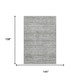 9' X 12' Gray Charcoal And Silver Striped Washable Area Rug With UV Protection
