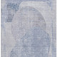 5' X 8' Sky Blue Gray And Silver Abstract Washable Area Rug With UV Protection