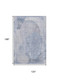 10' X 14' Sky Blue Gray And Silver Abstract Washable Area Rug With UV Protection