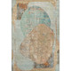8' X 10' Teal Copper And Gray Abstract Washable Area Rug With UV Protection