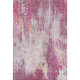 8' X 10' Pink Peach And Ivory Abstract Washable Area Rug With UV Protection