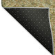 9' X 12' Artichoke Green Copper And Gray Striped Washable Area Rug With UV Protection