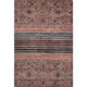 8' X 10' Rust Gray And Salmon Striped Washable Area Rug With UV Protection