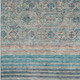 3' X 5' Teal Peach And Gray Striped Washable Area Rug With UV Protection