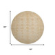 8' Beige And Copper Oriental Washable Round Rug With UV Protection