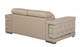 71" Beige And Silver Genuine Leather Love Seat