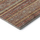 10' X 14' Rust Gold And Gray Striped Washable Area Rug With UV Protection