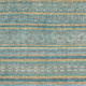 10' X 14' Teal Gold And Blue Striped Washable Area Rug With UV Protection