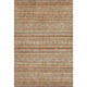 3' X 5' Terra Cotta Gold And Gray Striped Washable Area Rug With UV Protection