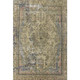 5' X 8' Artichoke Green Gold And Gray Floral Medallion Washable Area Rug With UV Protection