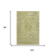 8' X 10' Artichoke Green And Gray Floral Medallion Washable Area Rug With UV Protection