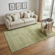 5' X 8' Artichoke Green And Beige Oriental Washable Area Rug With UV Protection