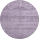 8' Plum And Lavender Oriental Washable Round Rug With UV Protection