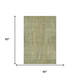 5' X 8' Artichoke Green And Copper Abstract Washable Area Rug With UV Protection