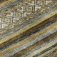 10' X 14' Brown Beige And Gray Striped Washable Area Rug With UV Protection