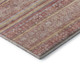8' X 10' Rust Coral And Wheat Striped Washable Area Rug With UV Protection